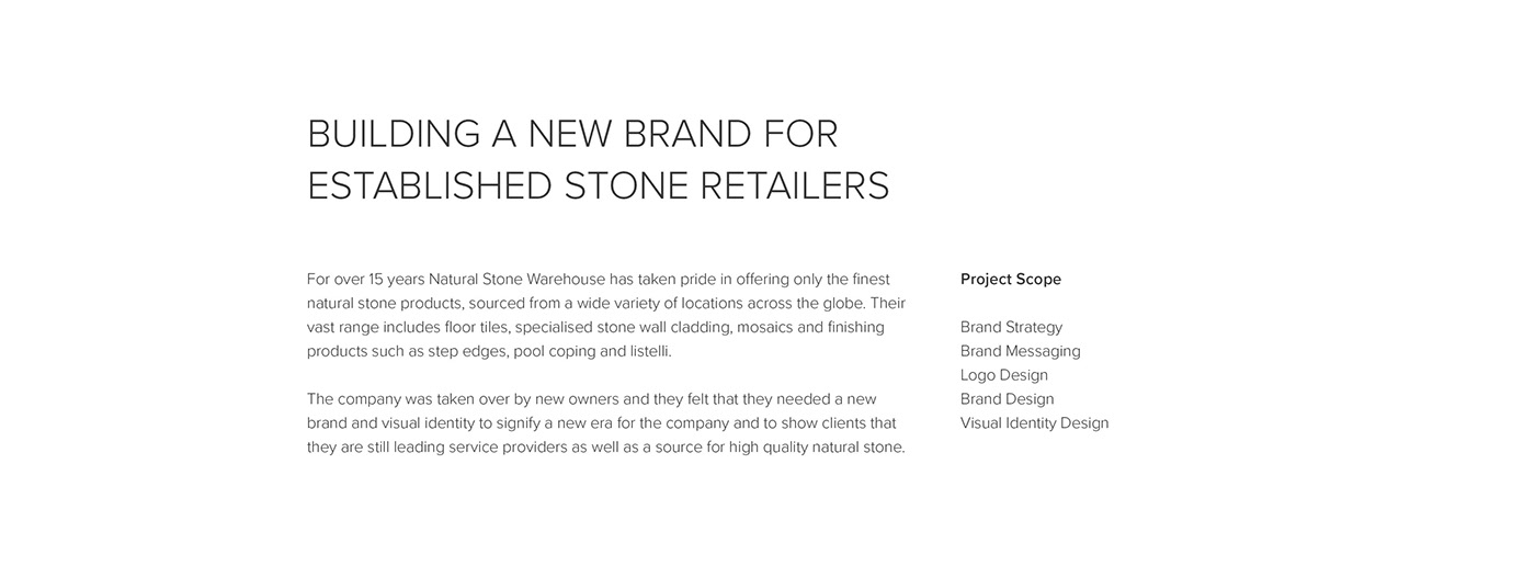 branding  Brand Design visual identity Natural Stone Warehouse onyx stone