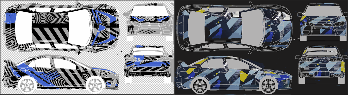 car Livery art art direction  pipeline