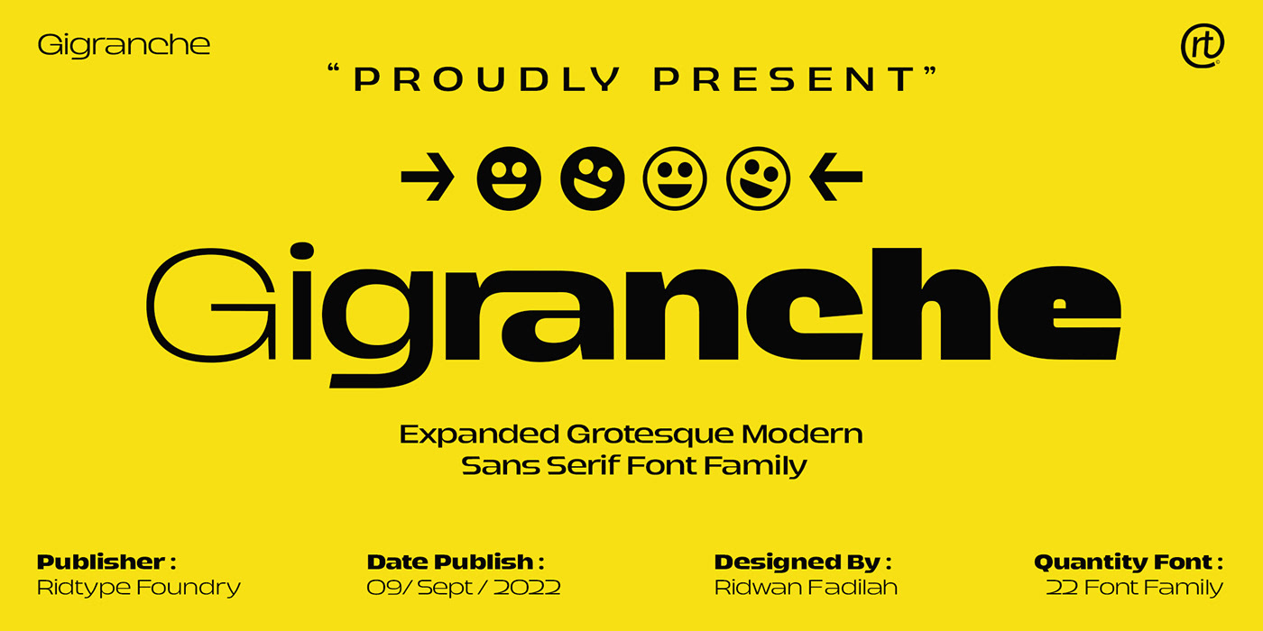 bold font expanded font font font family Free font gigranche Typeface modern sans serif sans serif type design