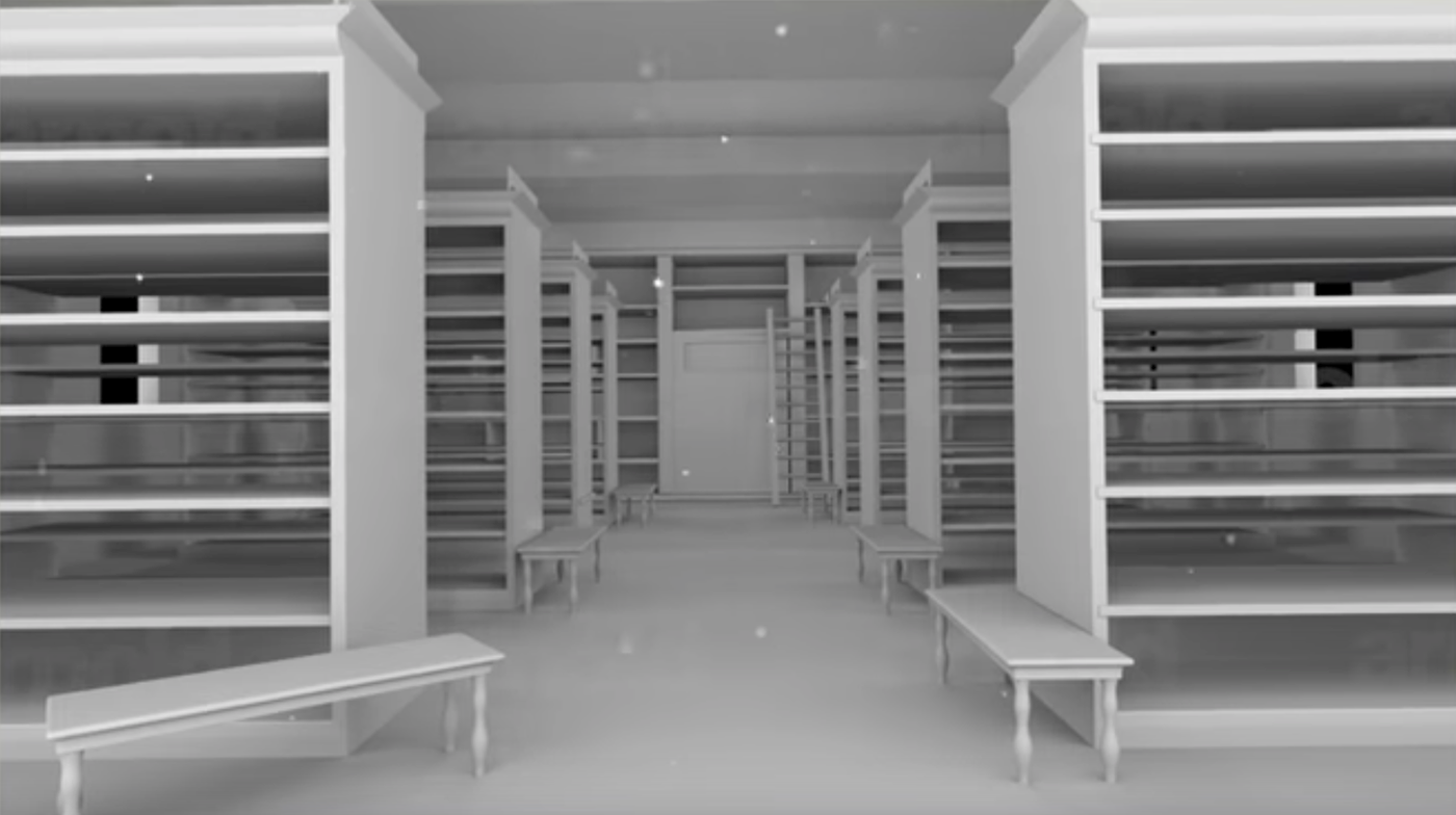 model 3D library design depth