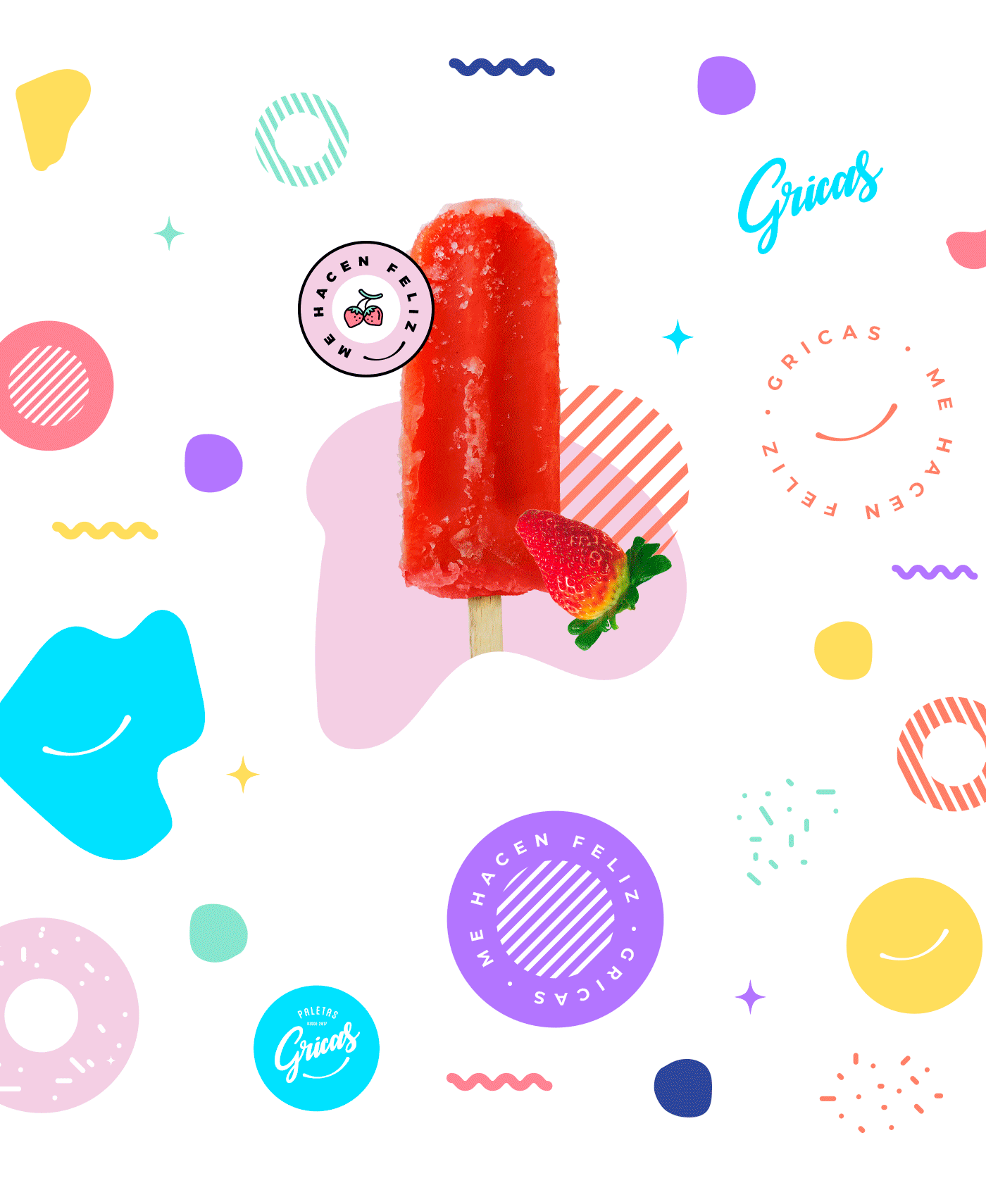 brand colors cool design ice pops identity logo Packaging popsicle yummy