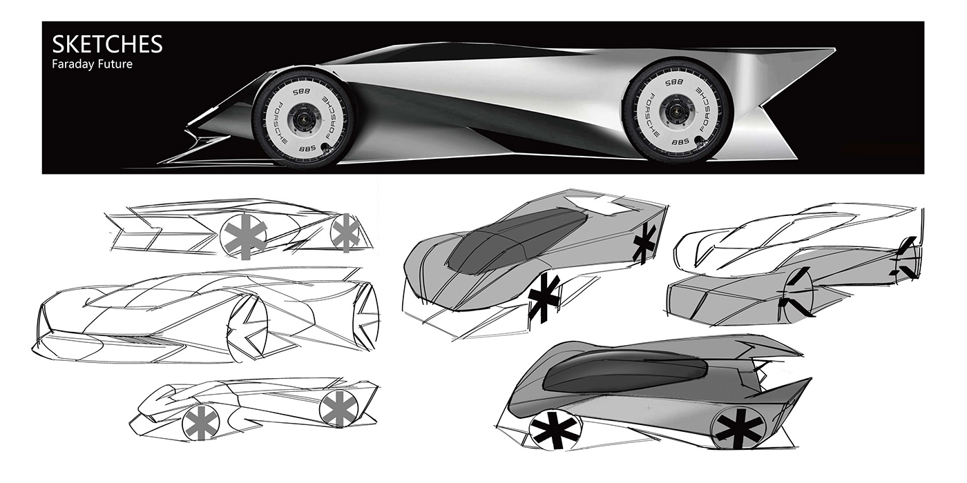 automotive   car car design concept concept art digital illustration Racing sketch transportation Vehicle