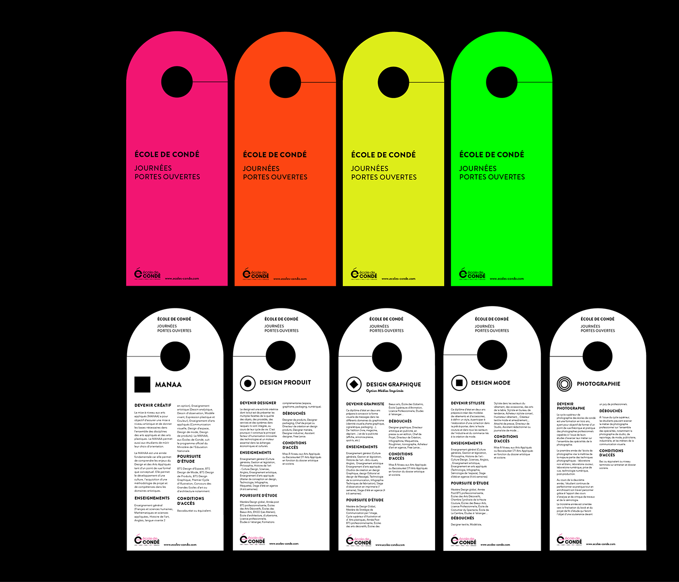 graphic design  Identity System Visual Communication conde lyon JPO Signage fanzine fluo neon