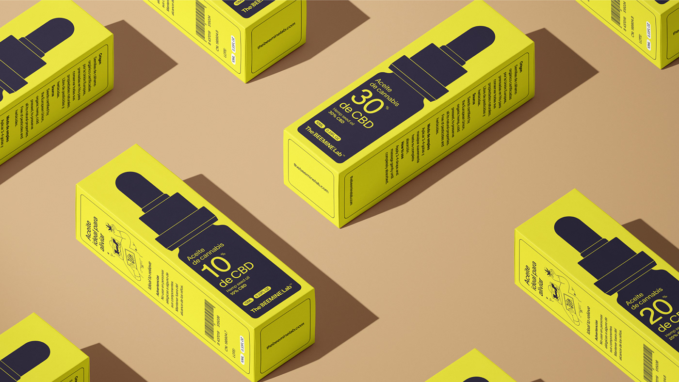 bee branding  CBD editorial ILLUSTRATION  lab Packaging rationalism typography   Wellness