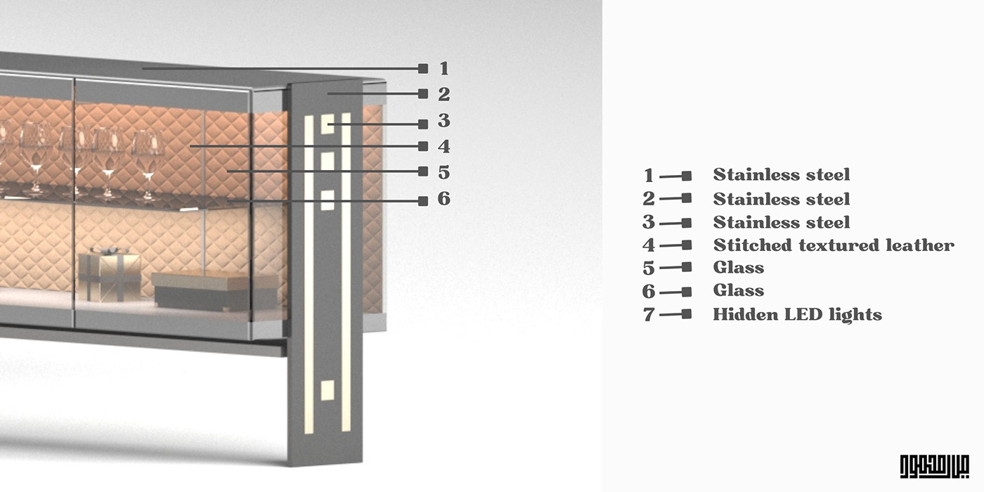 design artnouveau interior design  furniture buffet dining chair furniture design  3D visualization 3ds max