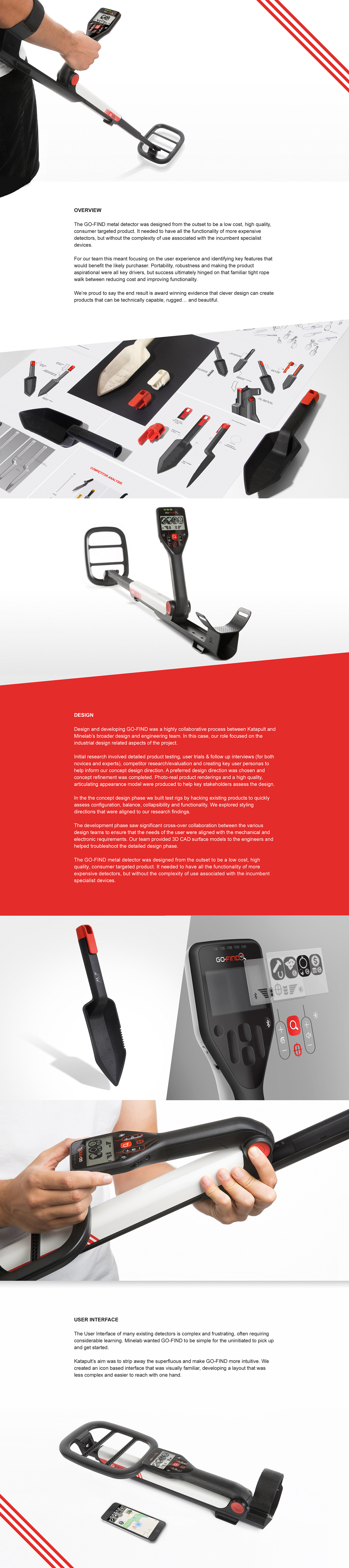 metal detector design product design  ux GO-FIND UI
