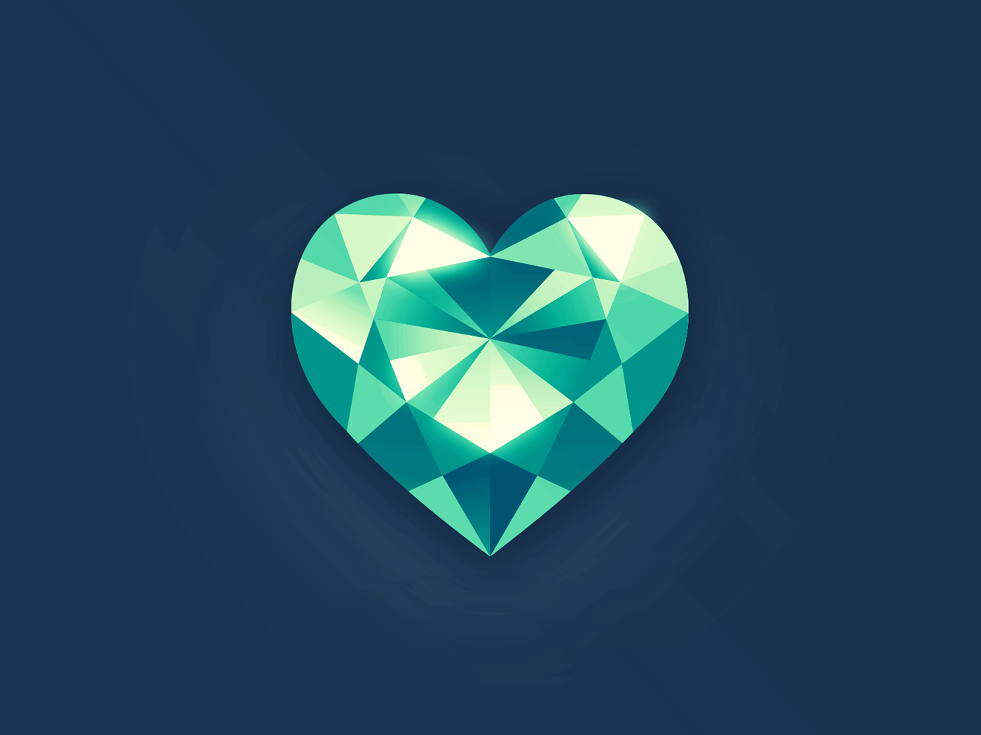 heart emerald gemstone gem ILLUSTRATION  Digital Art  Graphic Designer 2д jewelry 2D art