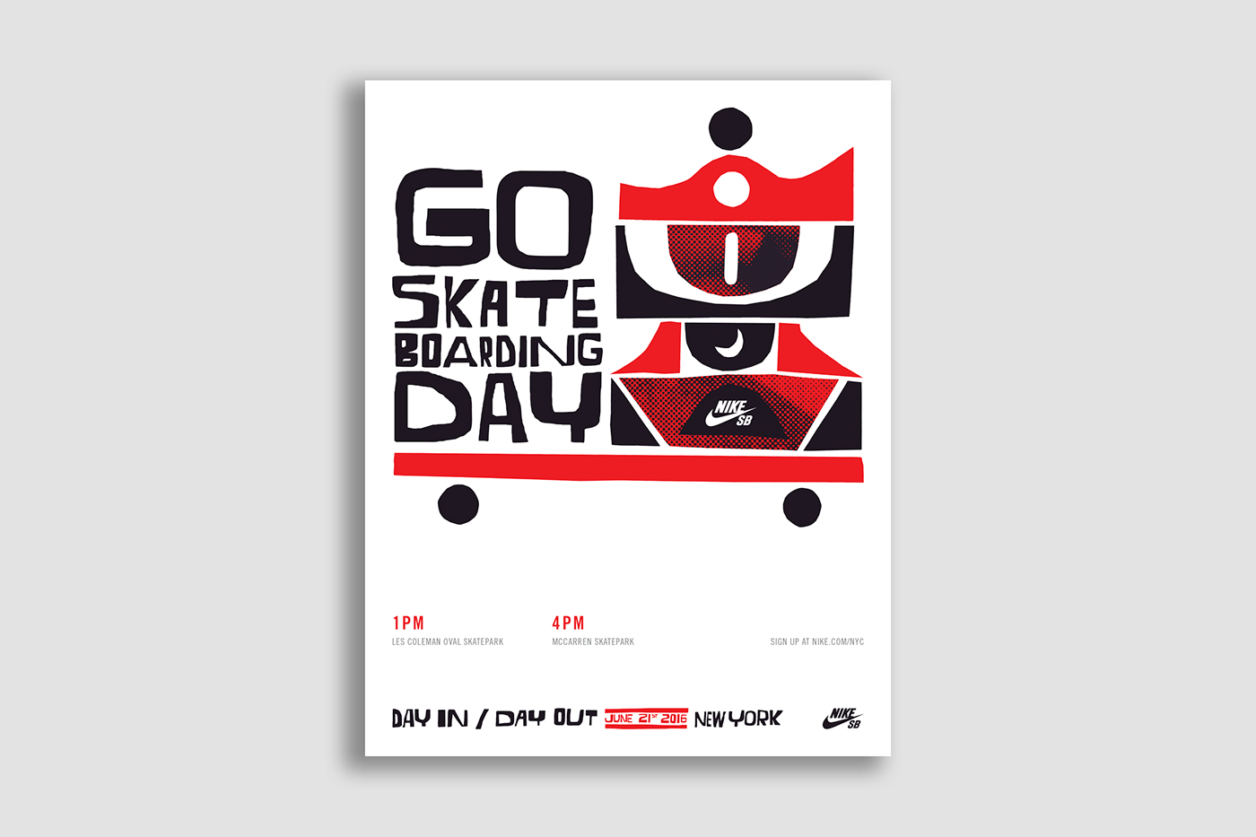 Nike skateboarding shoe box Packaging print Invitation