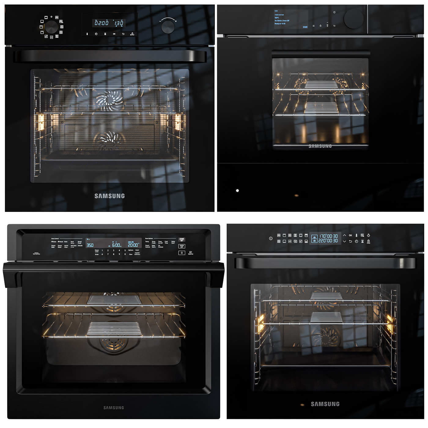home appliance 3d modeling 3ds max architecture interior design  vray corona render  Samsung kitchen рендер