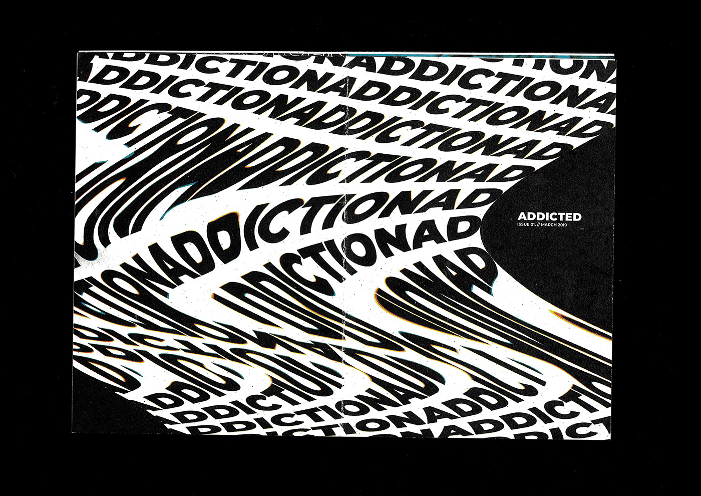 editorial design  editorial magazine addiction distortion typography   CMYK distorted type large format Drugs