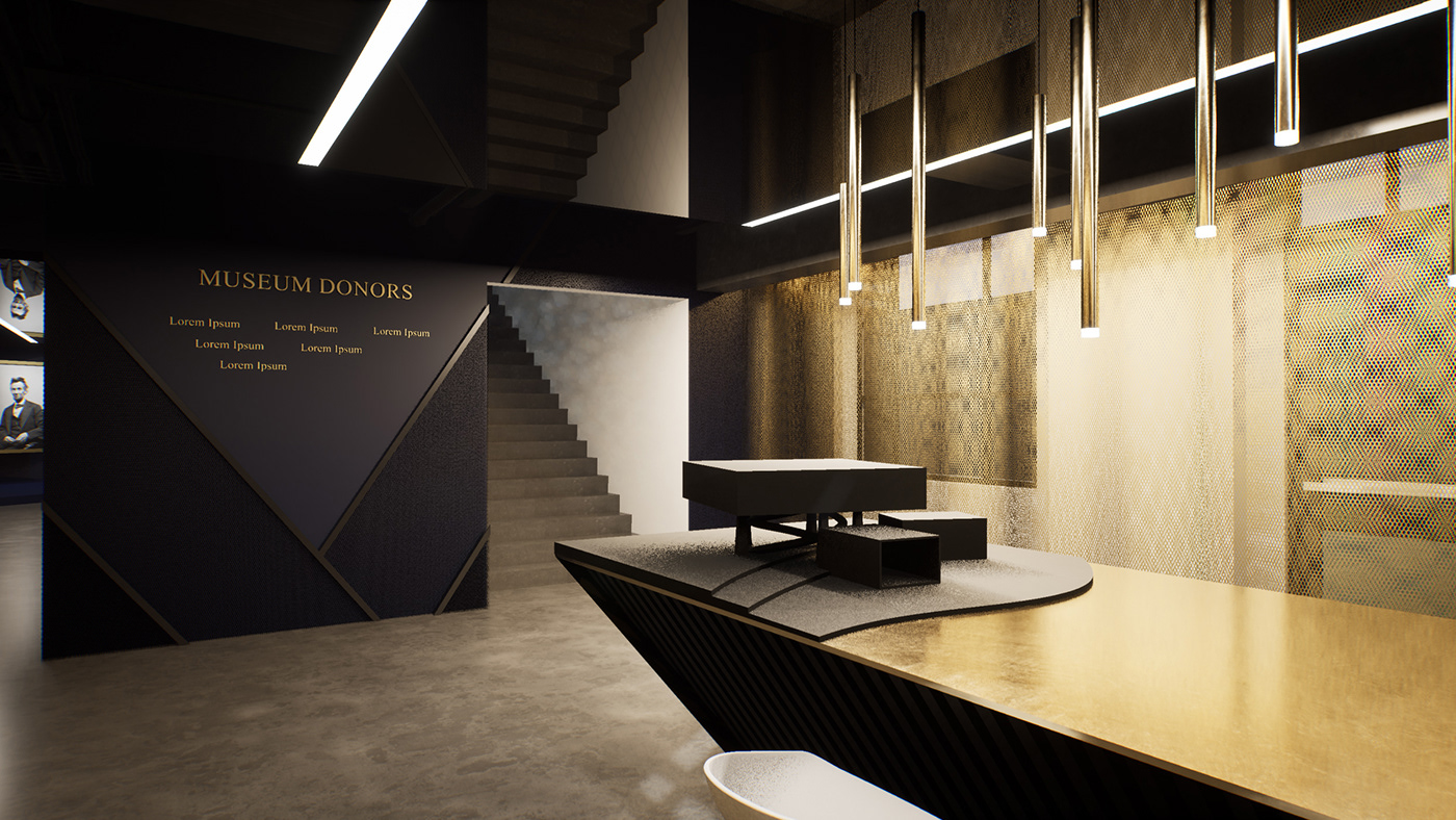 3d design architecture archviz concept Exhibition  interior design  modeling museum Render