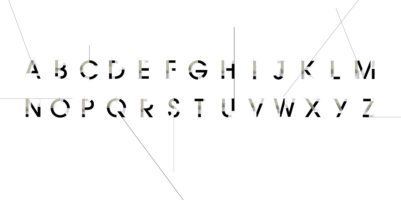 Contemporary Typeface lines strokes Neutral Color Shades vector San-Serif
