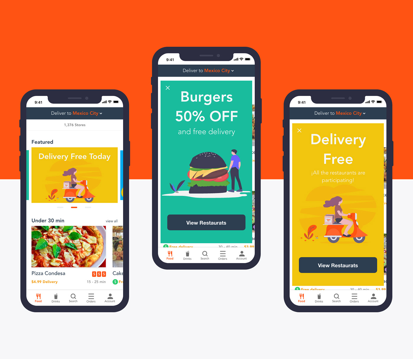 Food Delivery App XD DCC June 2019 on Behance
