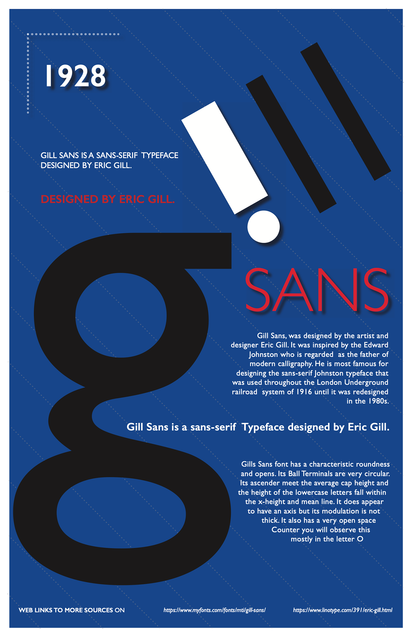 Gill Sans Illustrator typography  