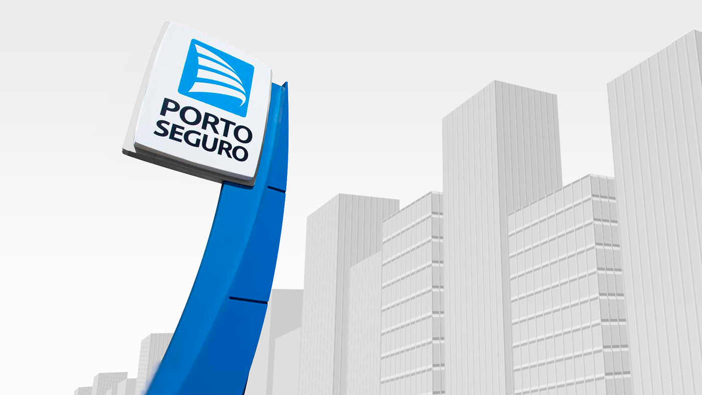 porto seguro logo Logotype symbol Sail identity Icon Brasil Brazil brand insurance