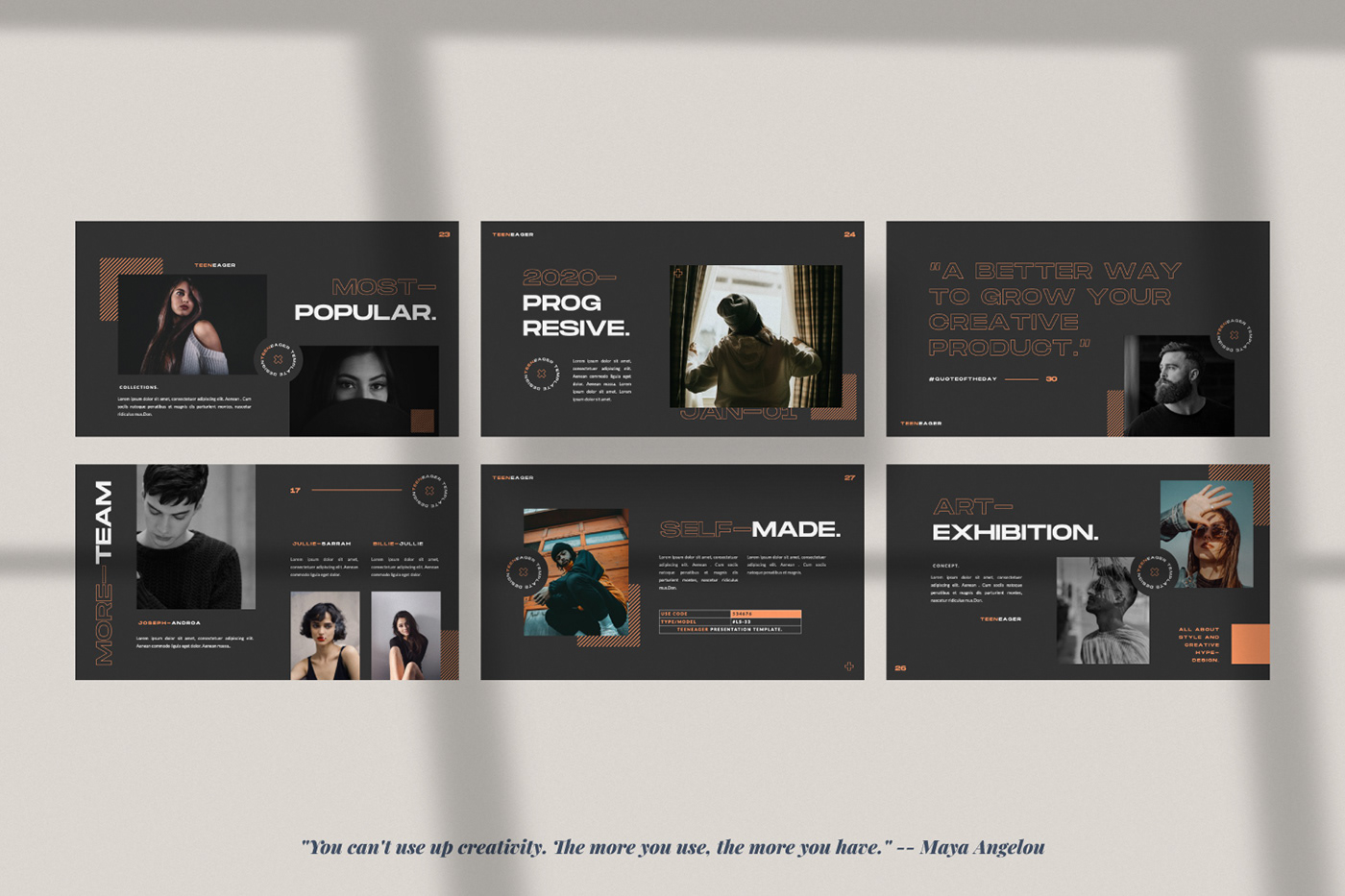 brand business corporate dashboard Mockup portfolio Powerpoint presentation