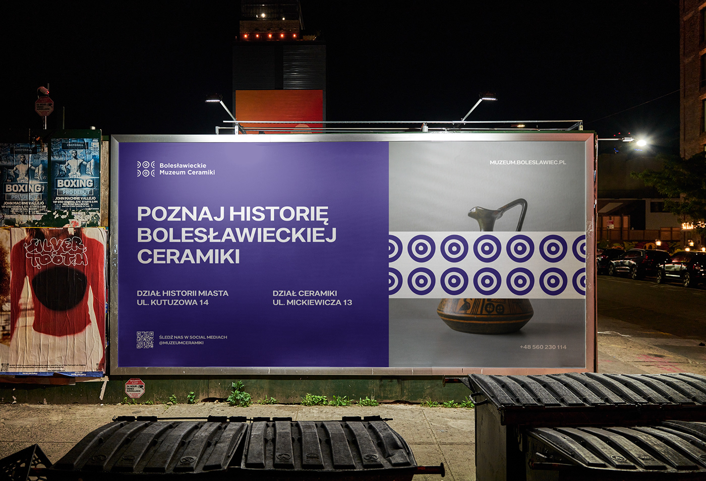 billboard promoting museum of ceramics in bolesławiec