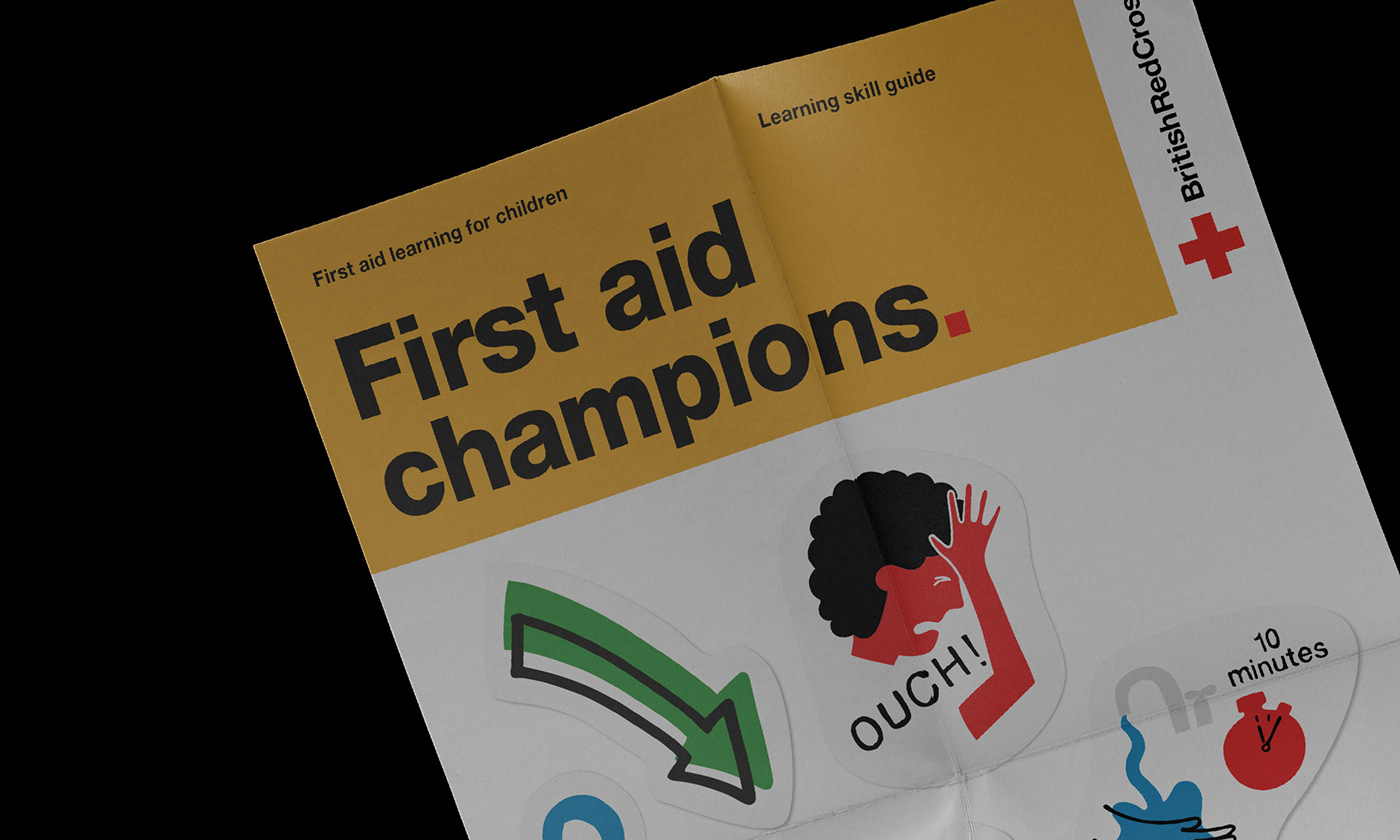 branding  british red cross campaign charity children Education first aid ILLUSTRATION  kids school