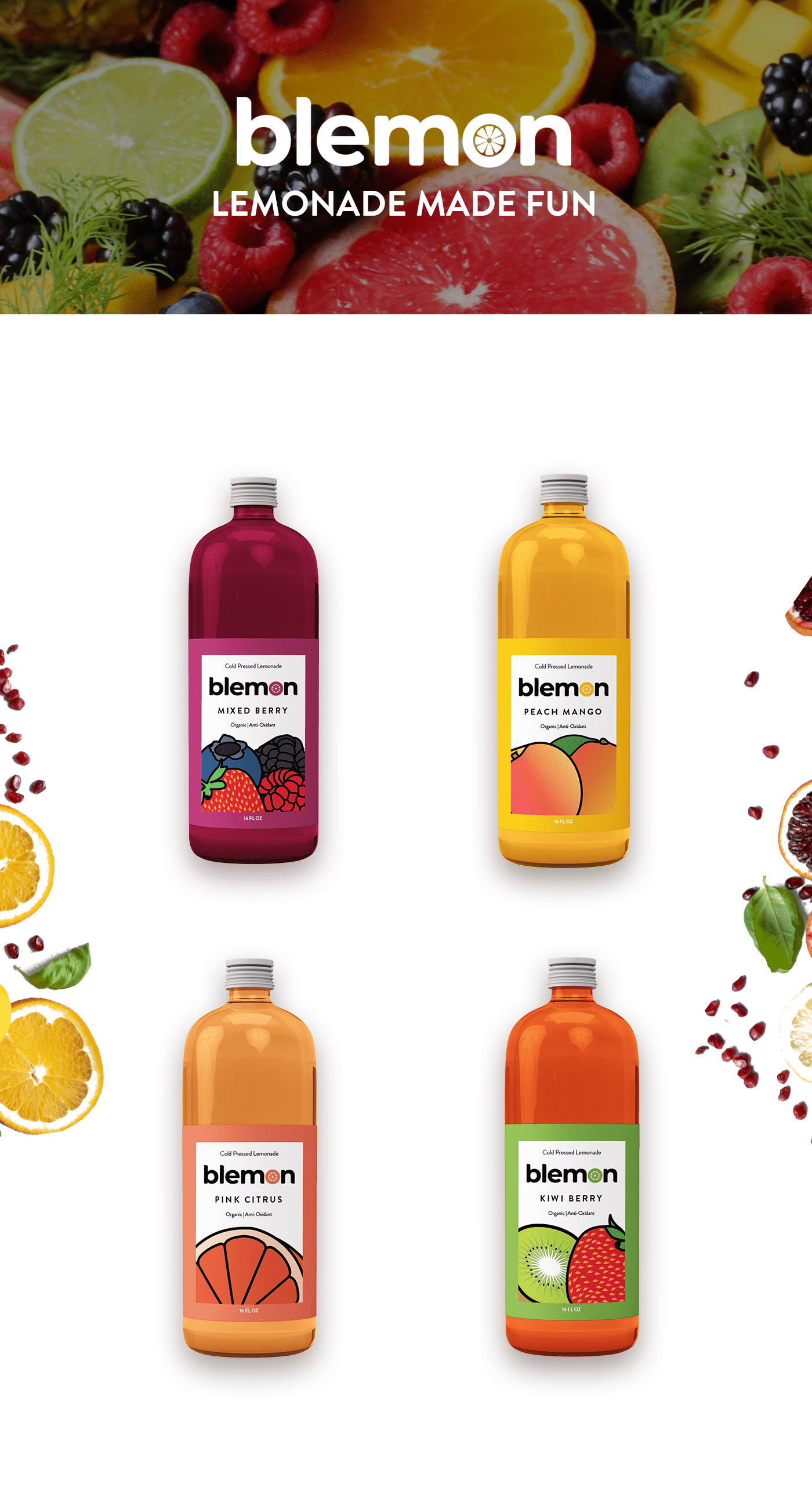 packaging design Branding & Identity juice branding lemonade drink fruits Logo Design