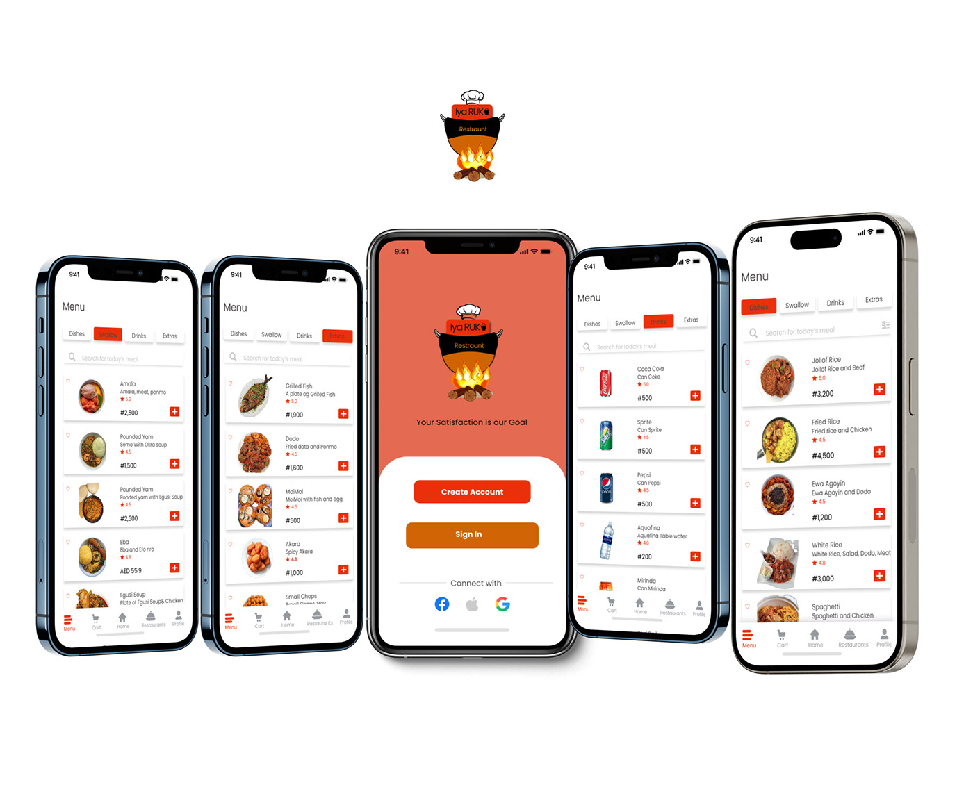 ui design uiuxdesign Mobile app user experience fooddeliveryappdesign fooddemudesign foodinlagosstate iyarukarestuarant localrestuarantfood UserInterfaceDesign