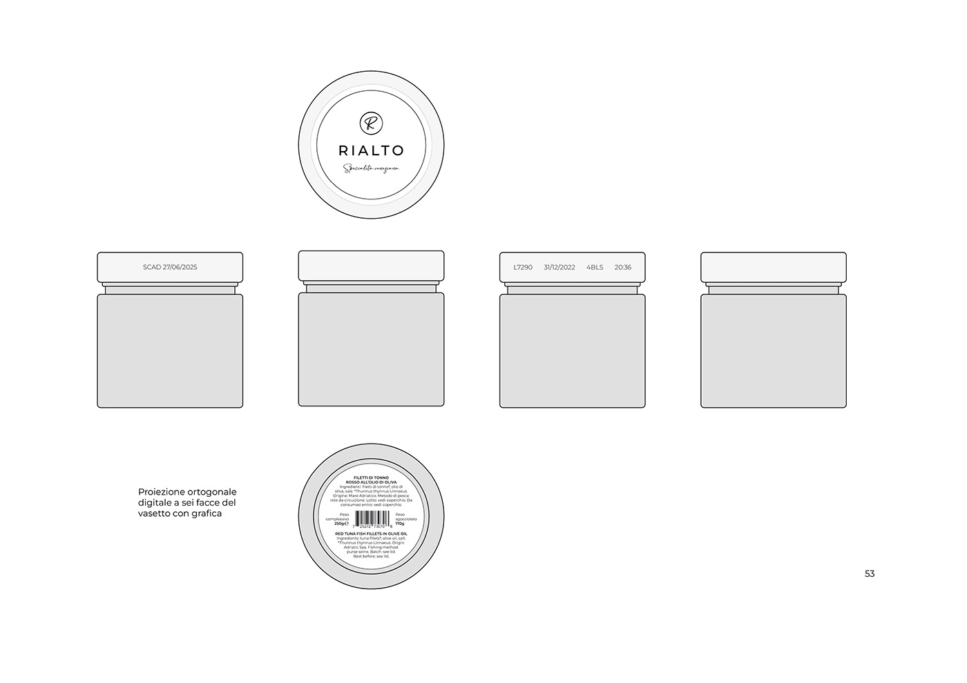 logo Packaging presentation Processbook prototype rialto still life