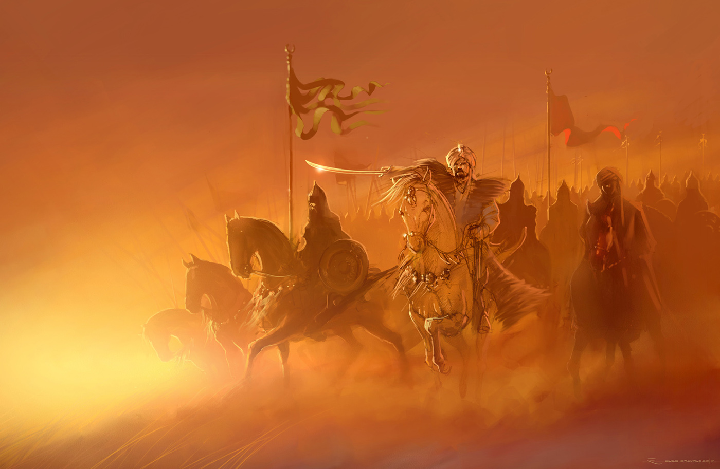 ILLUSTRATION  concept art history historical fiction turkic Altai ottoman Seljuk Horseback Archers