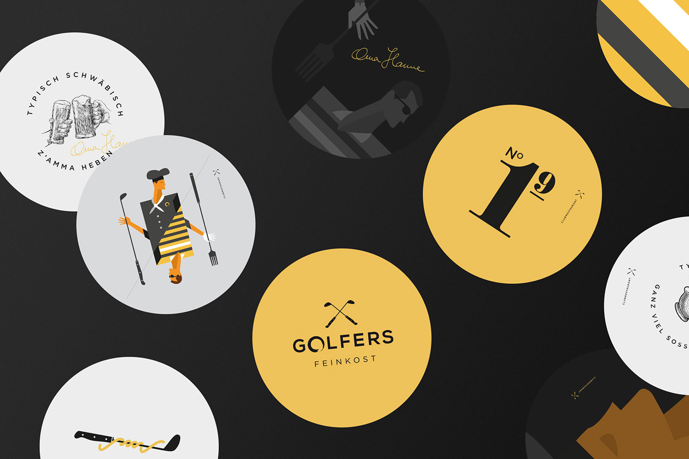 branding  graphic design  logo Corporate Design golf stationary identity Food  restaurant