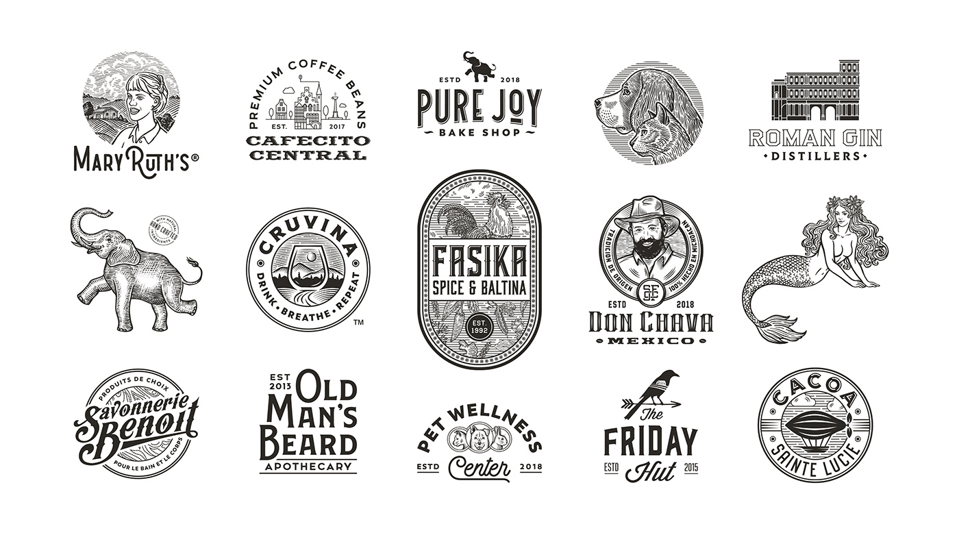 Vintage Sign Company Logos