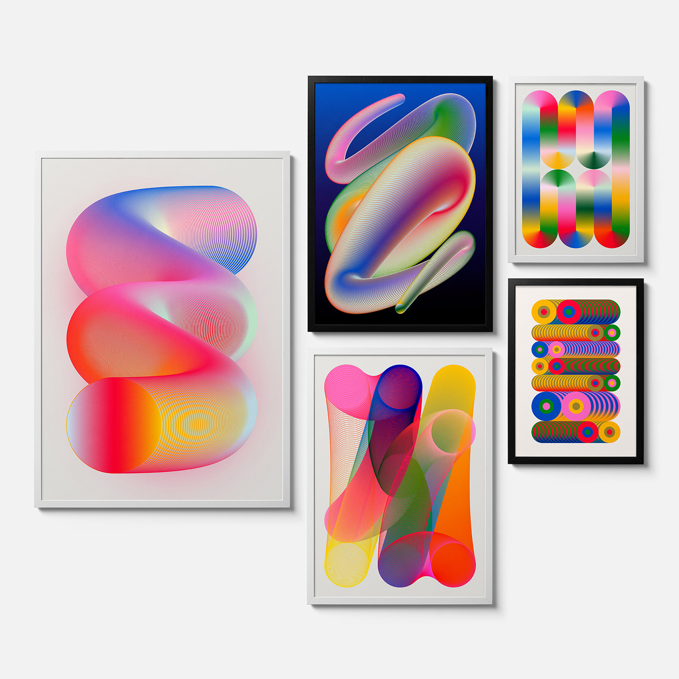 abstract art challenge color vivid modern geometric poster print vibrant