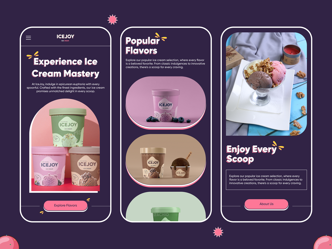 IceJoy Ice Cream - Branding & Packaging Design