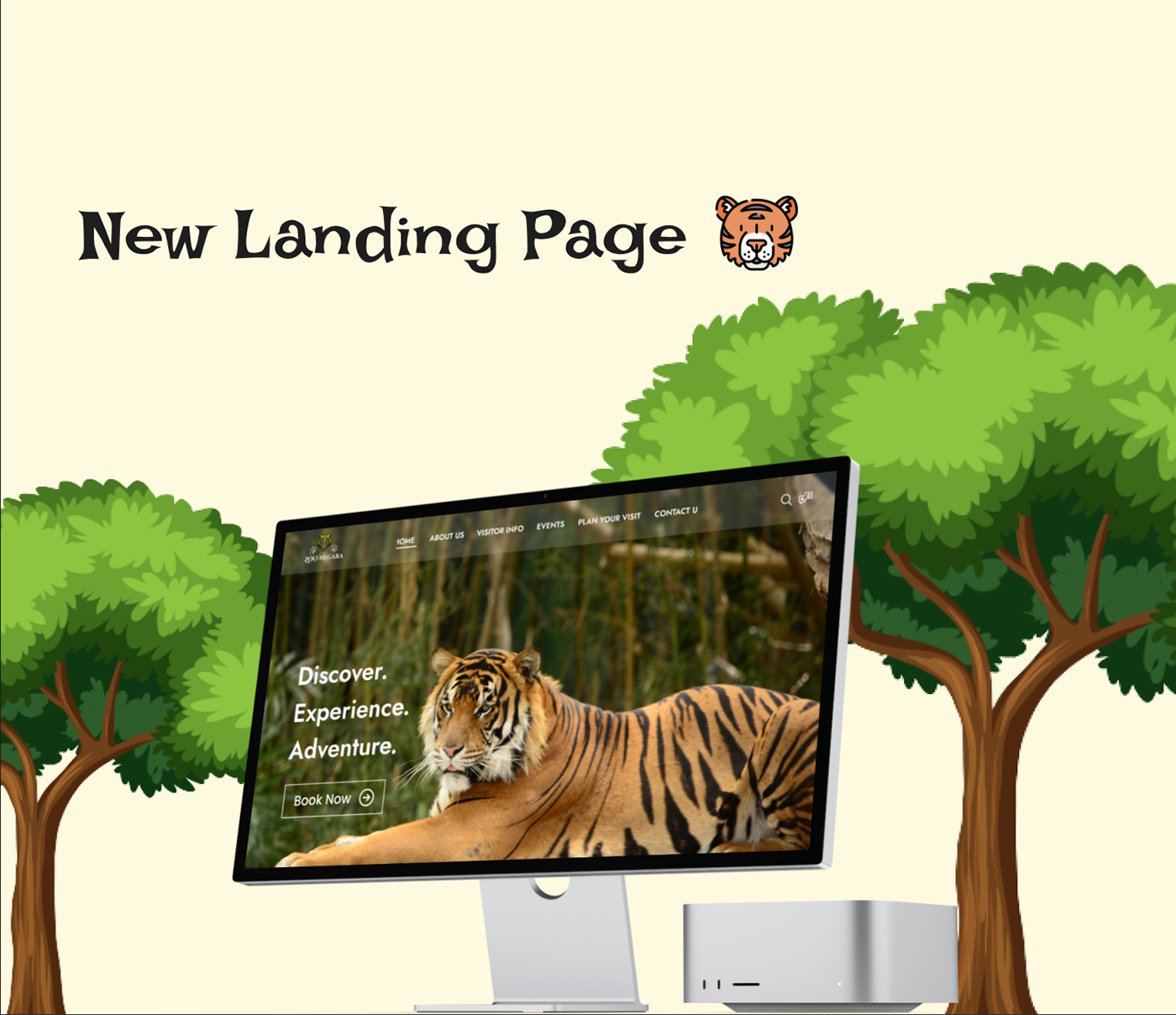 landing page beginner UI/UX malaysia Figma design Socialmedia zoonegara zoo