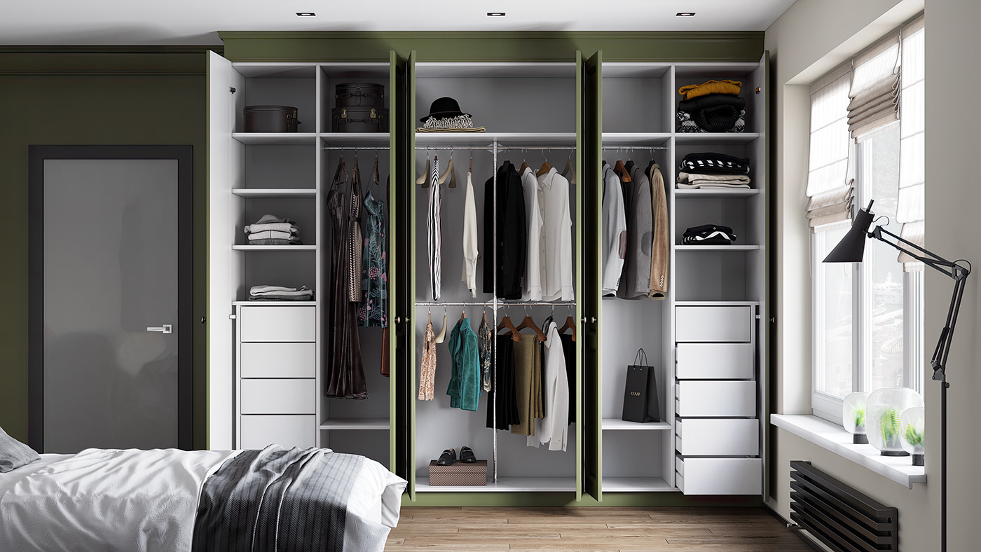 3D 3ds max archviz interior design  Product Rendering Render rendering visualization walk-in closet wardrobe