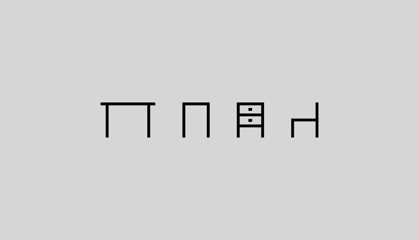 design identity branding  logo furniture logo animation graphic Minimalism typography  
