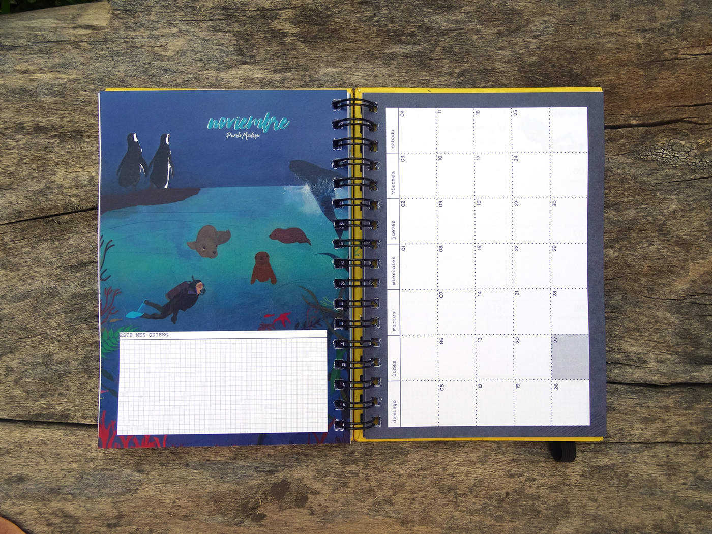 agenda calendario viajes trip Diary calendar Around the world