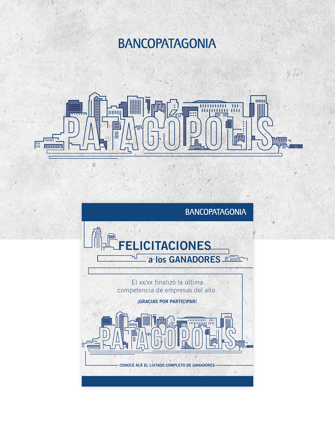 typo typography   buildings patagonia Bank graphic design art visual