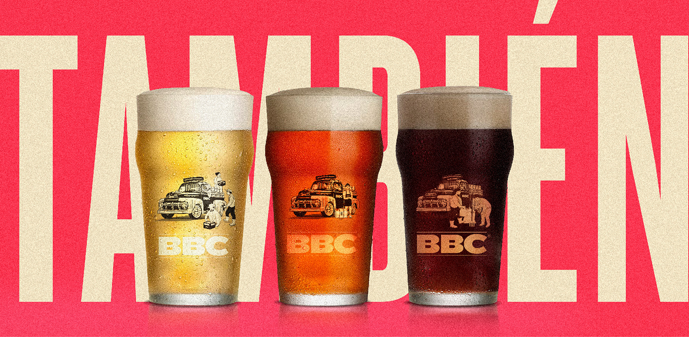 colombia print BBC beer cerveza colors ILLUSTRATION  ilustracion people Young lions