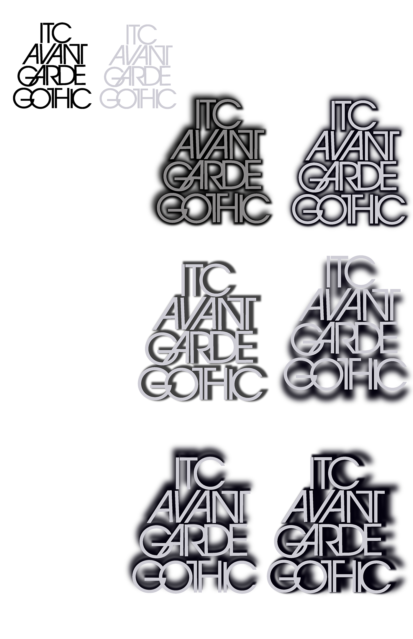 type typography   itc avant garde Avant Garde gothic typefaces