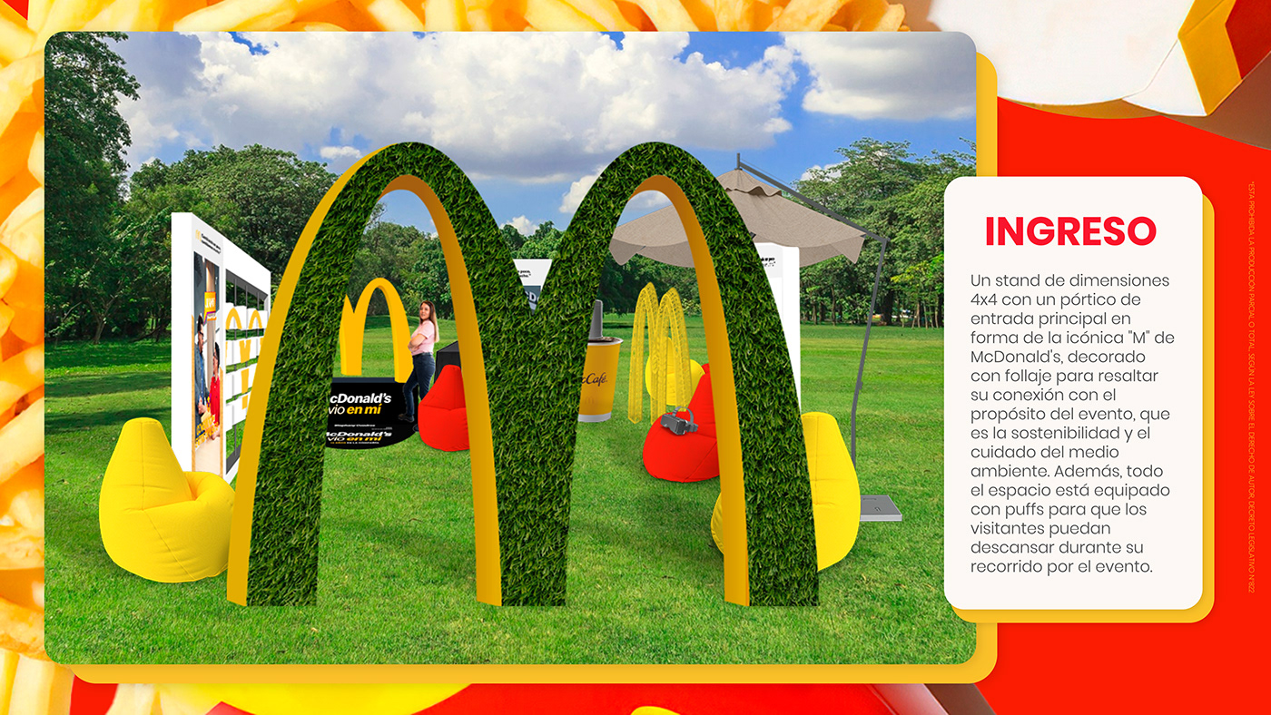 Btl Stand McDonalds sostenibilidad Montaje publicidad diseño gráfico Graphic Designer photoshop publicity