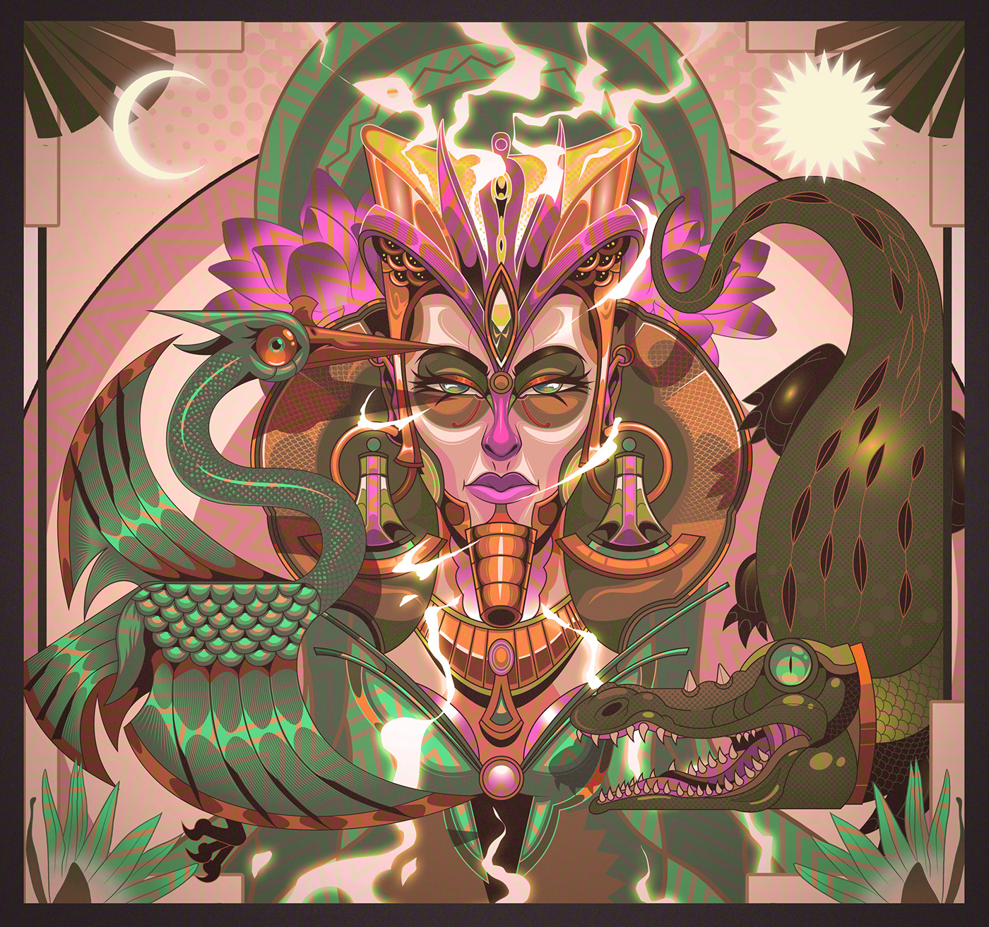 art Character design  digital painting fantasy goddess vector art