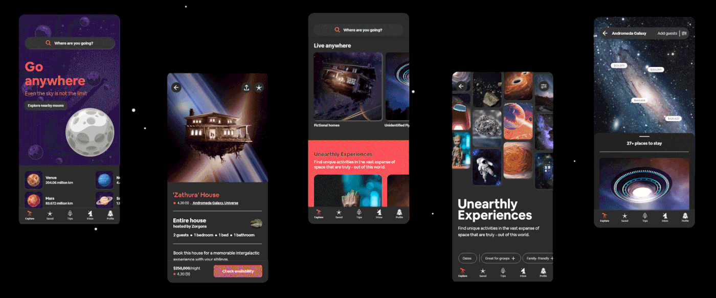 app design app redesgin Astro concept cosmos motion UI UI/UX vfx Space 
