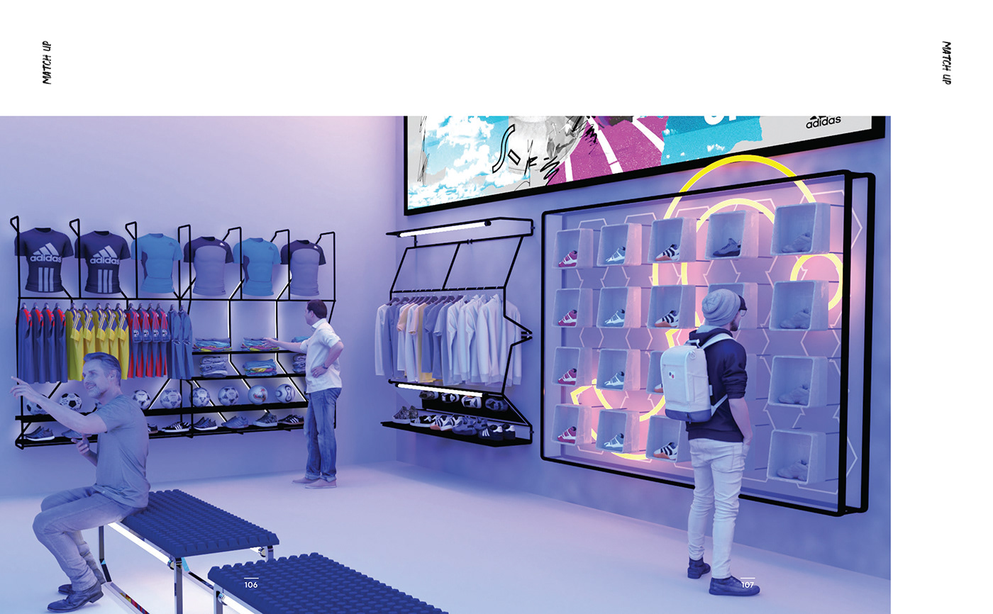 adidas esports generation z graphic design  interior design  nexus Retail shopping experience thesis