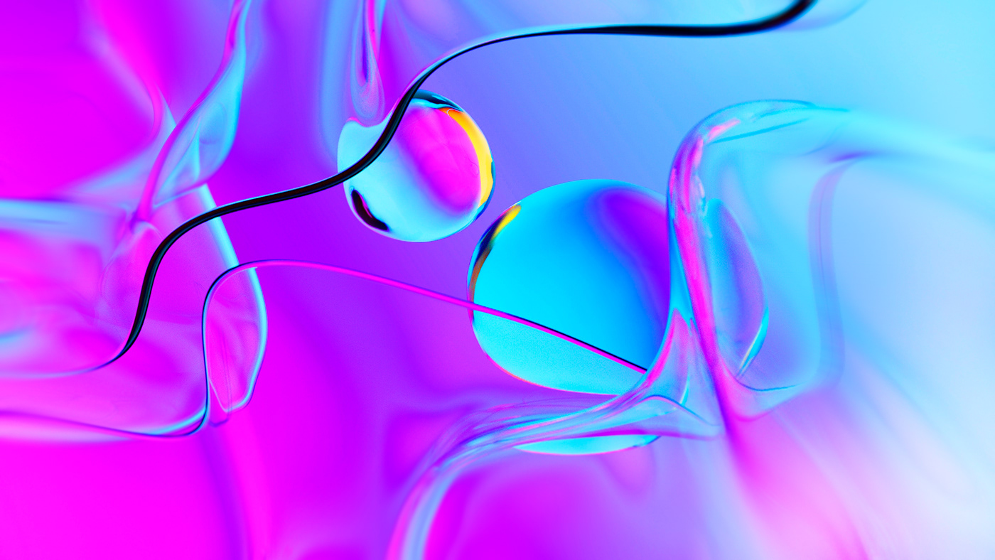 abstract 3D illustration digital illustration glass Colorful illustration colorful blender 3d geometric Creativity