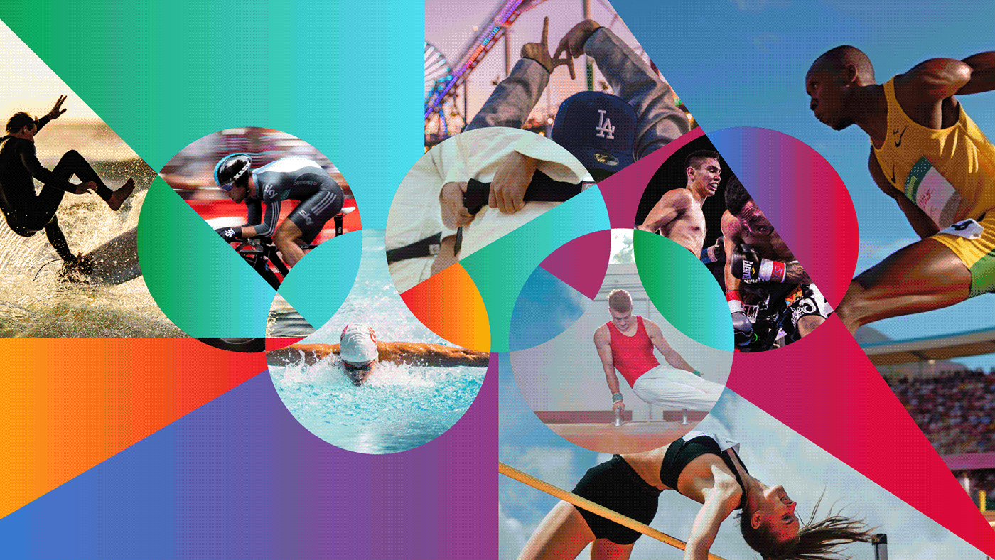 Olympics Olympic Games olympiad Los Angeles California colorful gradient brand identity sports 2028 Olympics 