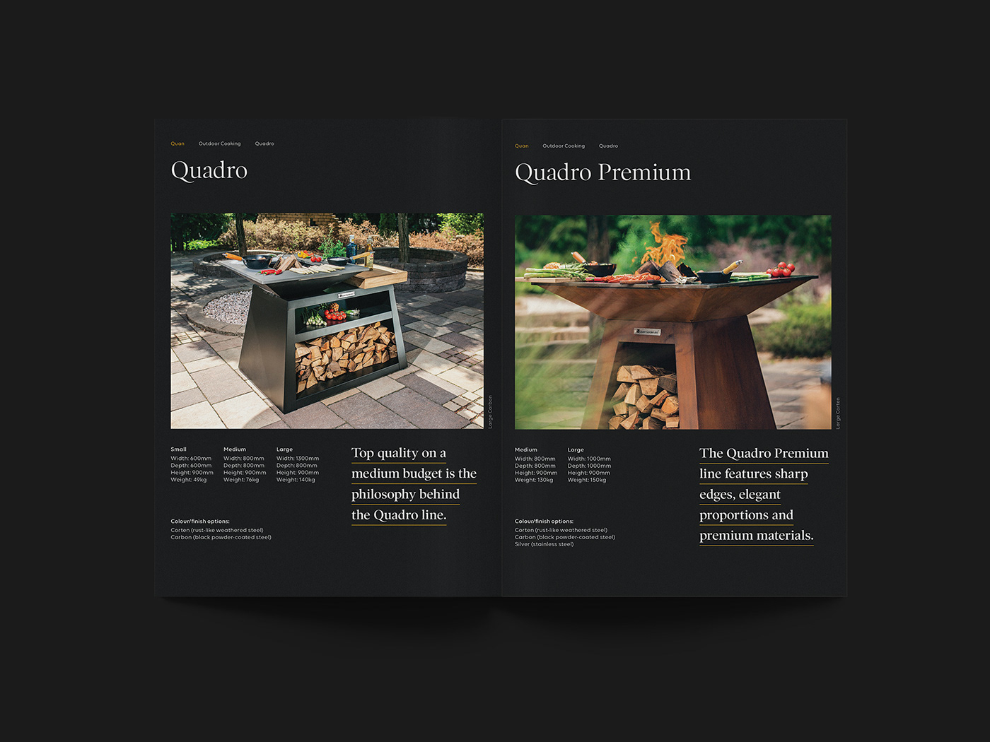 print brochure Layout barbecue luxury catering