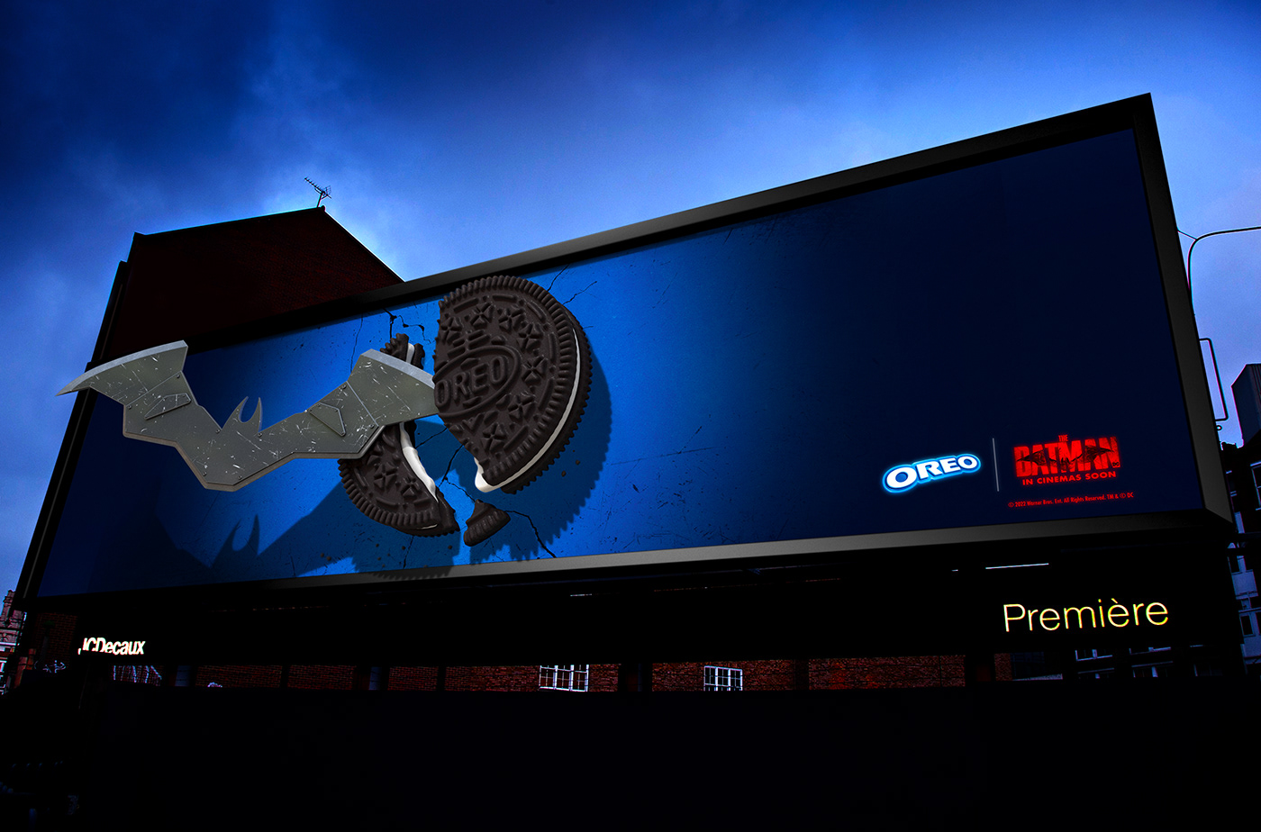 3D 96Sheet ads Advertising  batarang batman campaign Digitas Oreos Outdoor Adobe Portfolio