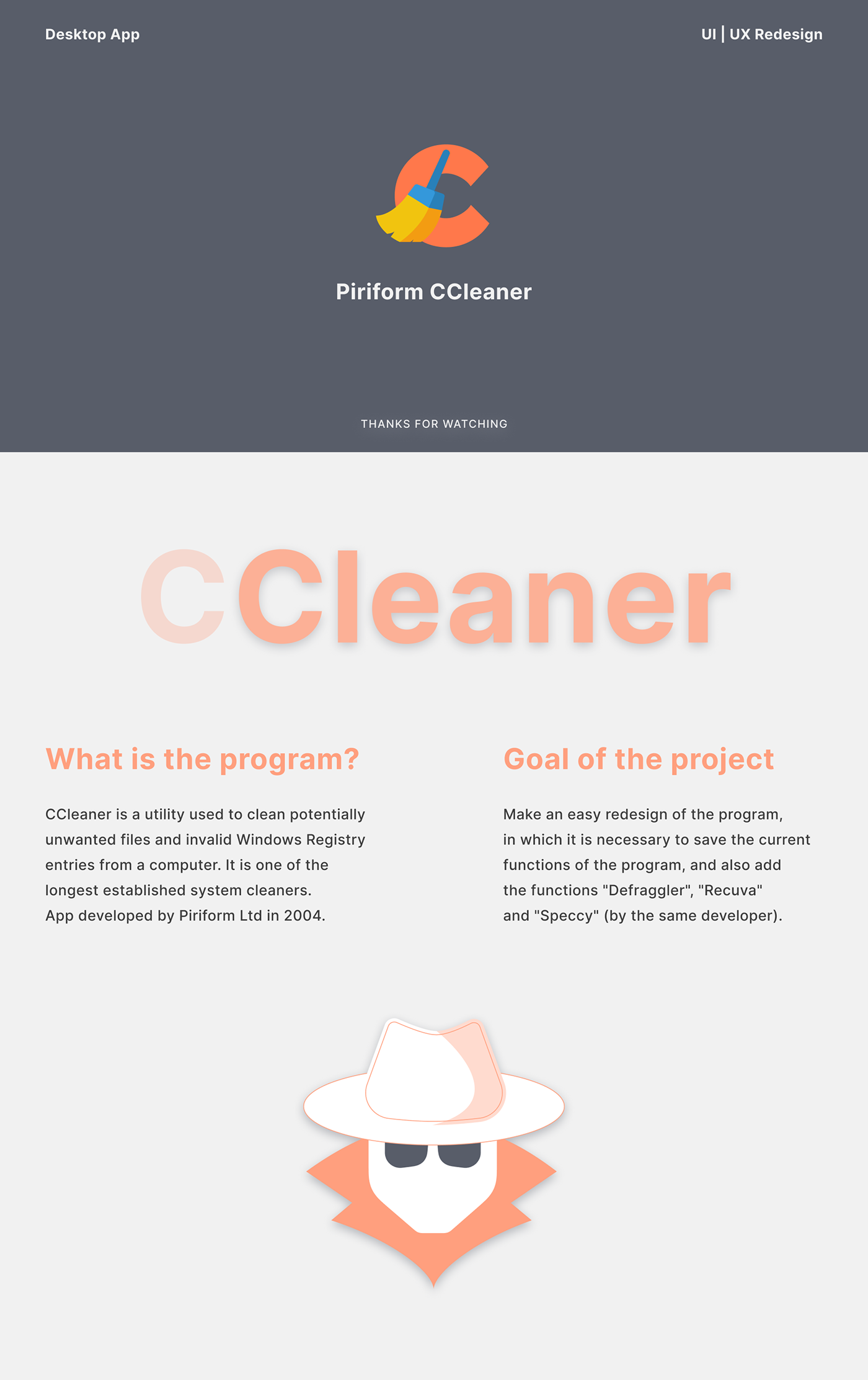 ccleaner clean design program desktop program orange piriform Program rainbow redesign app windows