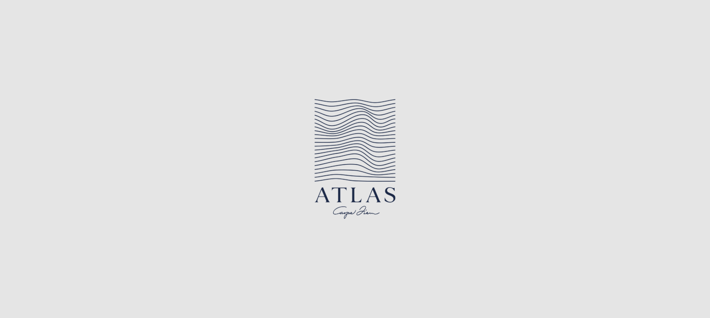 Logotype identity restaurant atlas marks cafe logos branding  sea symbol