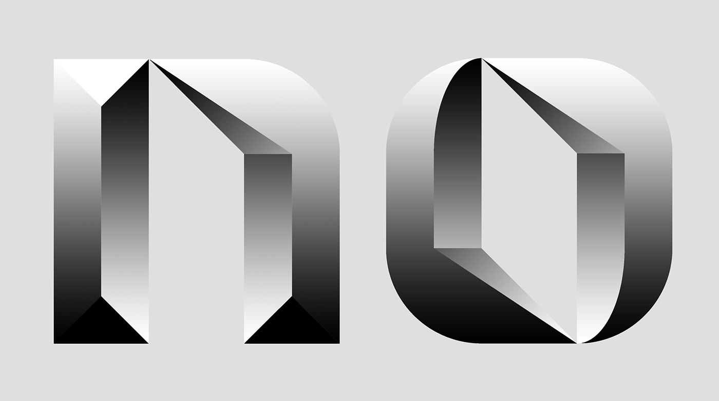 type typography   lettering architecture CGI c4d design graphic patrick garbit monochrome