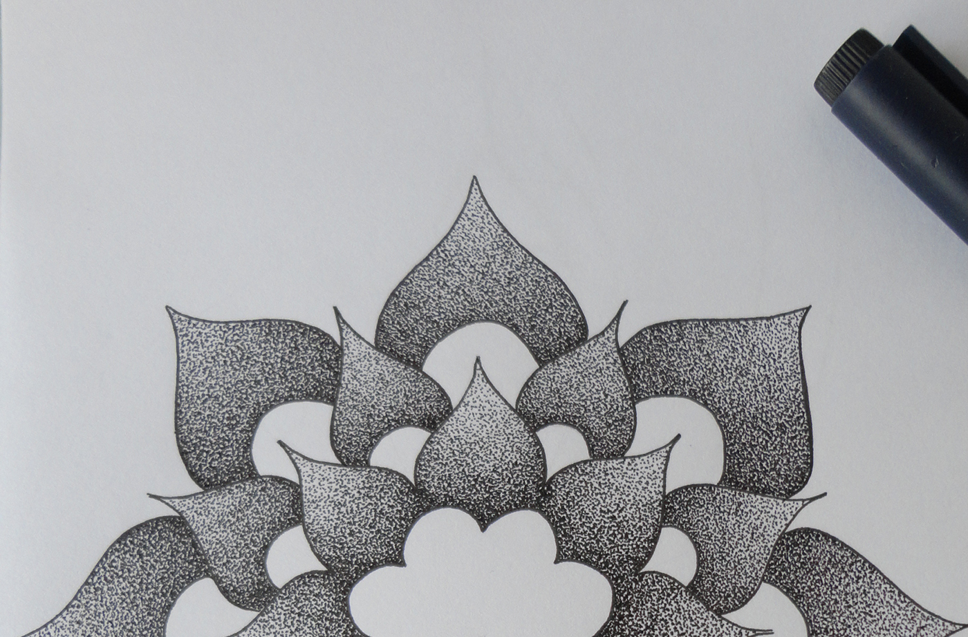 #pointillism #flower   #mandala #drawing #handmade #illustration