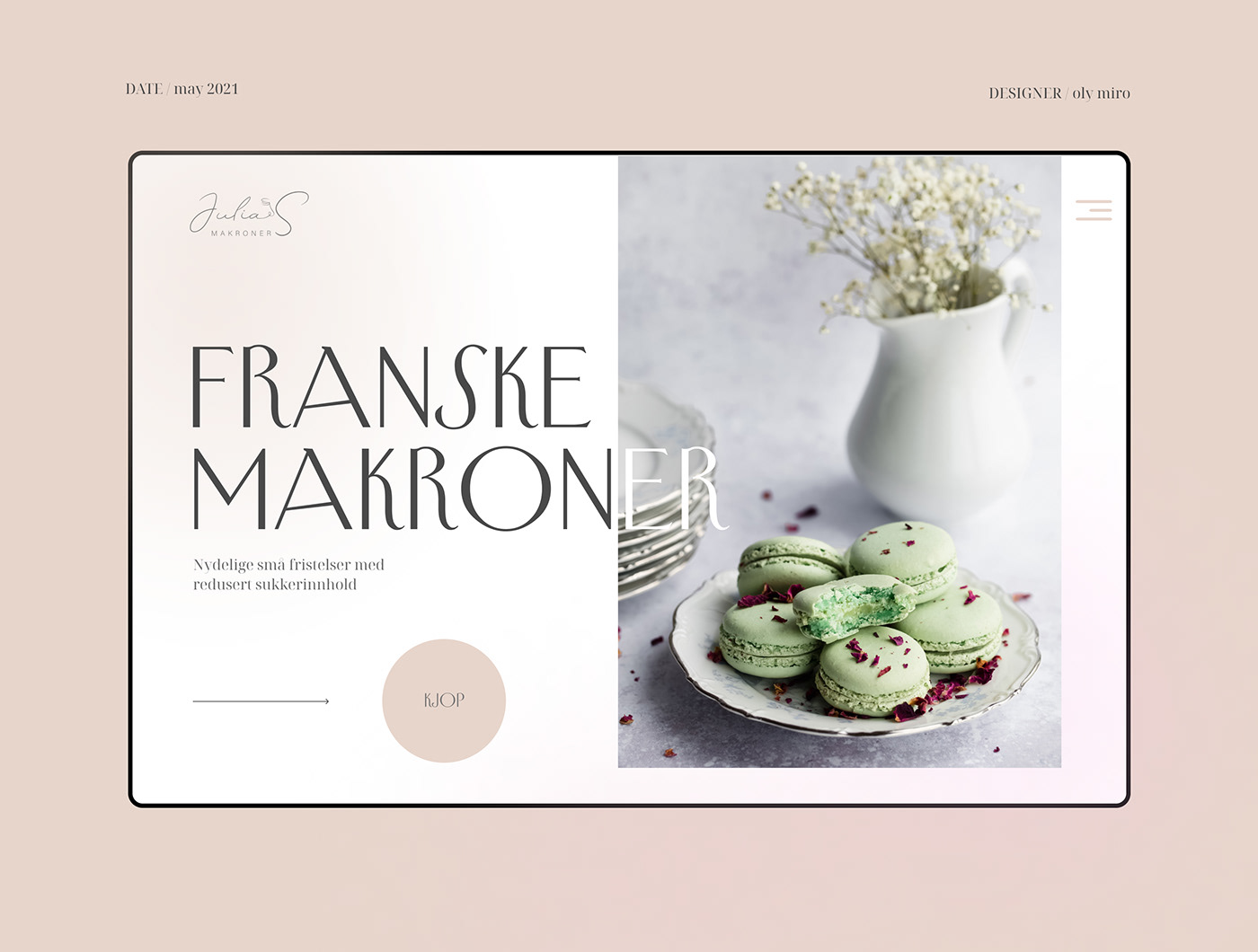 Website for a cakes shop in Norway
